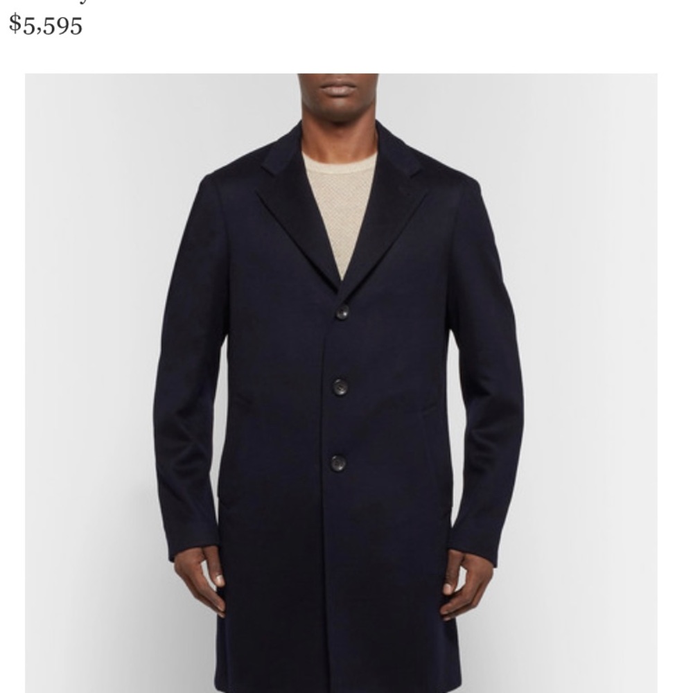 Men’s Lori Piana 100% Cashmere Black Coat
